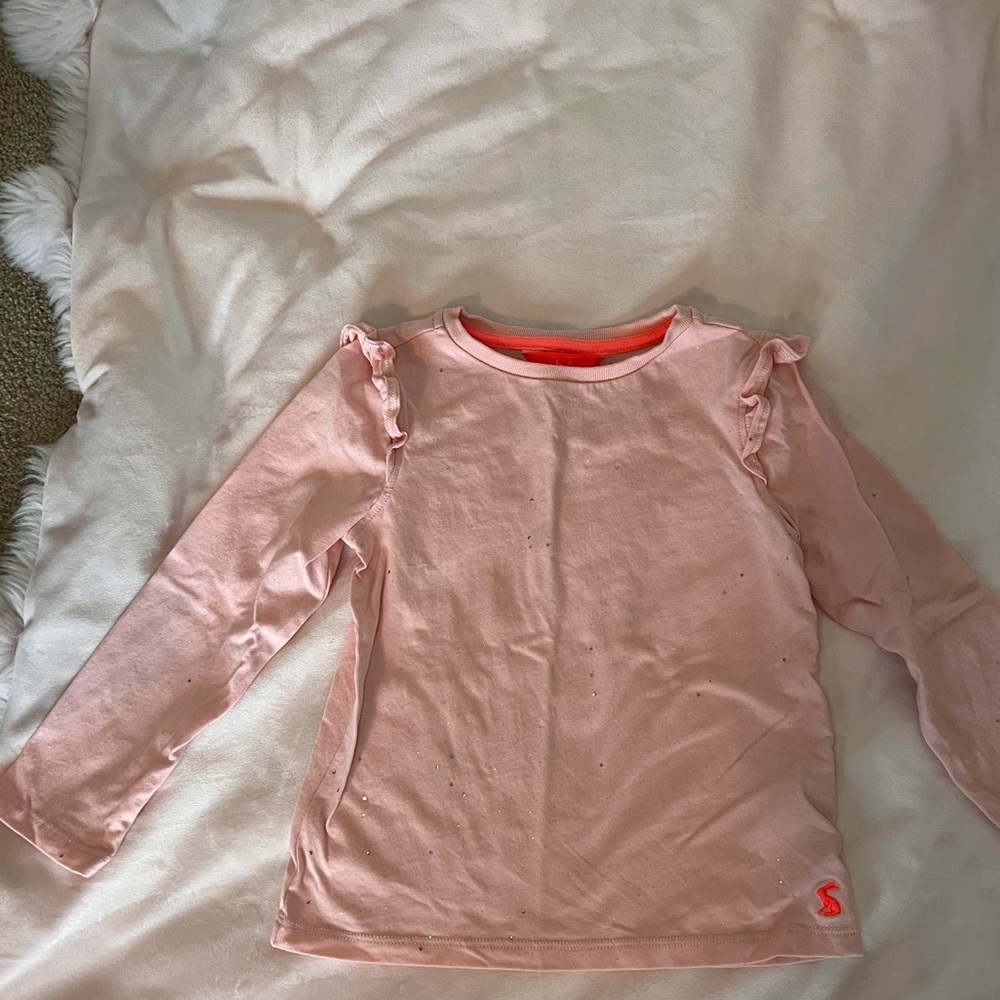 Joules light pink with sparkles shirt